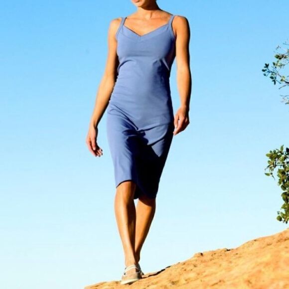 Patagonia V-neck Sleeveless Vitality Shelf-bra Athletic Organic Cotton Dress - Picture 1 of 7